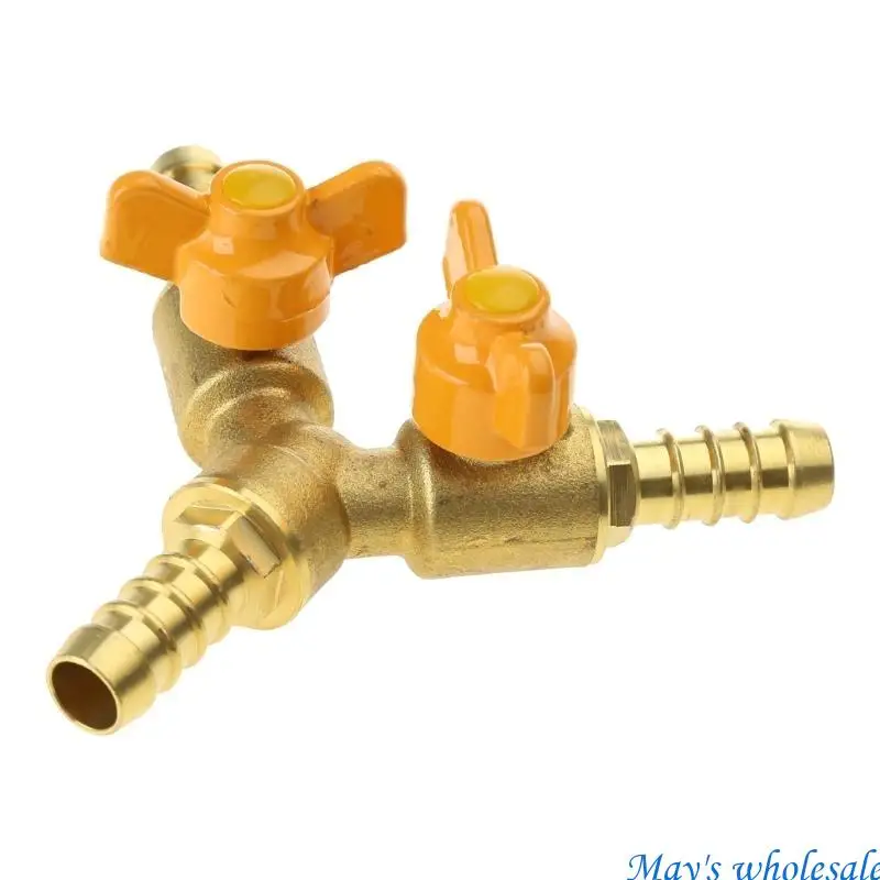 Y Shaped Brass Connector Reliable Y Splitter Heavy Duty Connector Efficient Water Distribution Simple Installation 448A