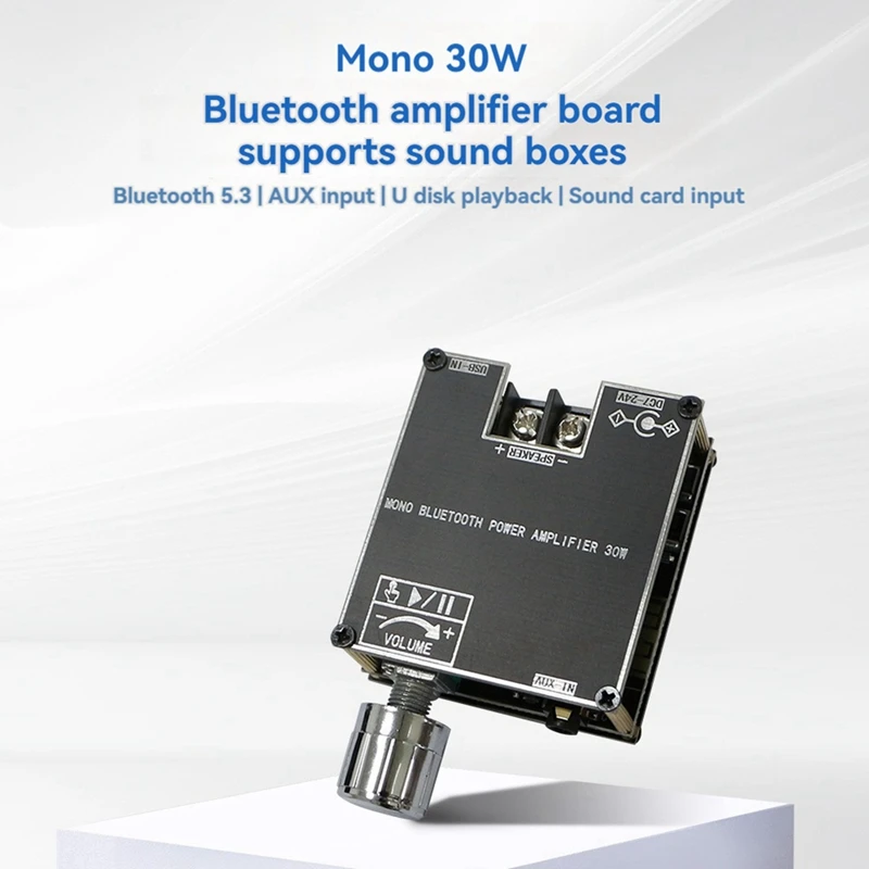 

ZK-301B Плата усилителя Bluetooth с одним звуком 30 Вт Bluetooth аудио модуль усилителя мощности аксессуары для домашнего видео