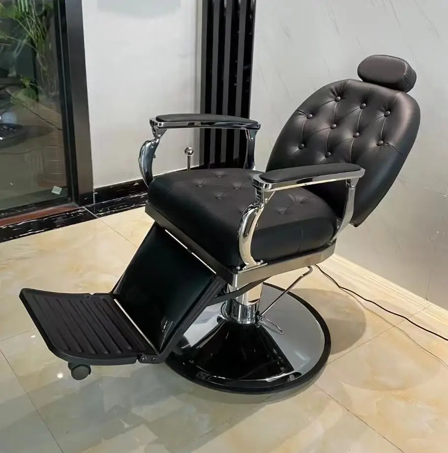 Heavy Duty Black Barber chair Industrial chairs Swivel chair