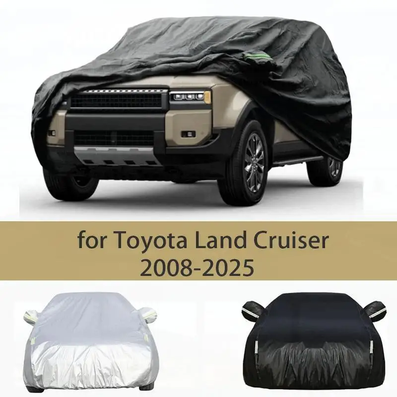 For Fit Outdoor for Toyota Land Cruiser 2008 2025 Waterproof All Weather Automobile Protection Rain Snow Sun Shield Car Covers