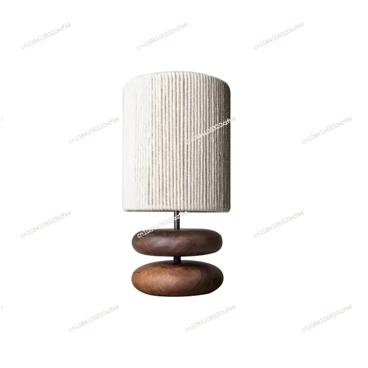 Bedside Japanese Atmosphere Style Solid Wood Table Lamp, Designer Creative Walnut Color Living Room, Study Bedroom