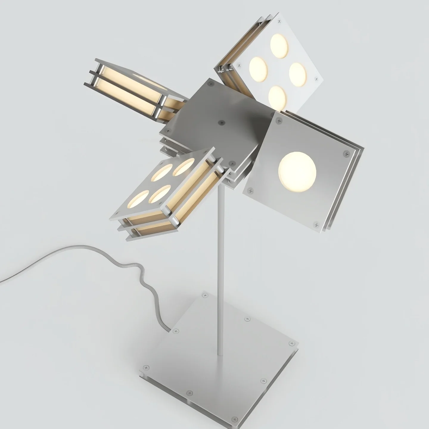 Rotatable folding creative desk lamp, Bauhaus atmosphere decorative table lamp, bedroom, living room, study