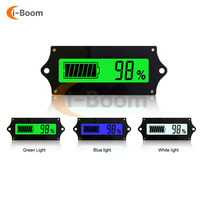 12V 24V 36V 48V Lead-Acid Battery Voltage Measuring Instrument Battery Power Indicator LCD Screen 0.01 High Precision Percentage