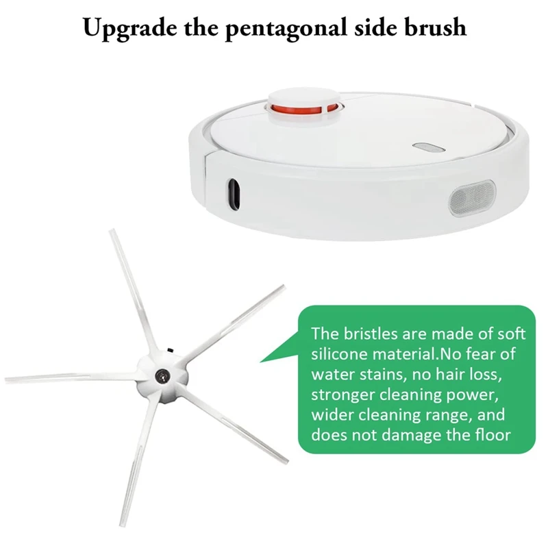 إكسسوارات مكنسة كهربائية بديلة ، فرشاة رئيسية ، فرشاة جانبية ، فلتر Hepa ، متوافق مع Roborock S7 ، T7S ، T7 Plus ، G10