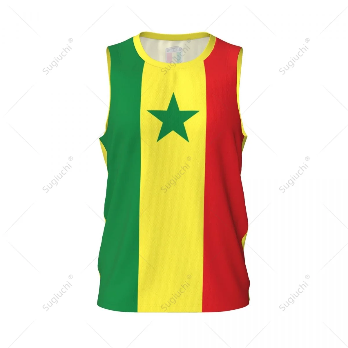 Senegal Flag Men Basketball Sports Jersey Running Fitness Multifunction Sleeveless tshirt Exclusive Custom Name Nunber