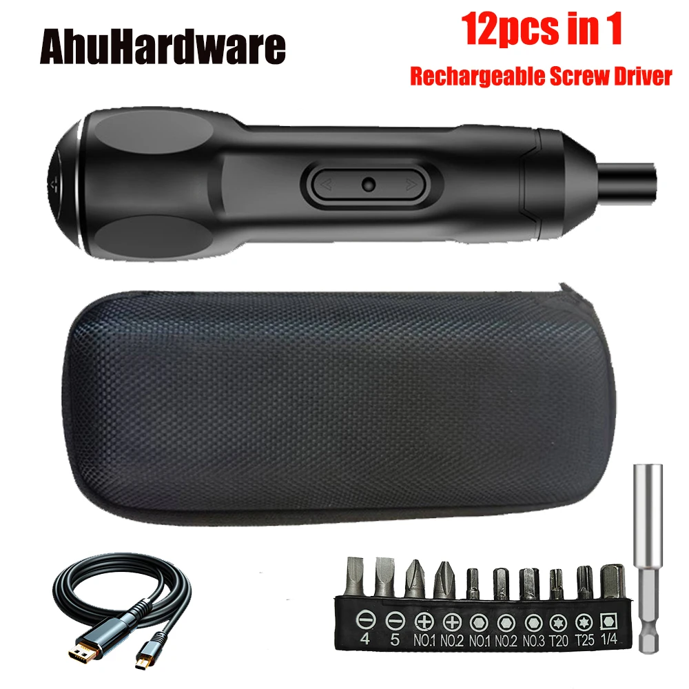 

AhuHardwae Electric Grip Screwdriver Recharge with 9 Bit mini Precision Cordless Screwdriver tool kits PK PANASONIC EY7412 ﻿
