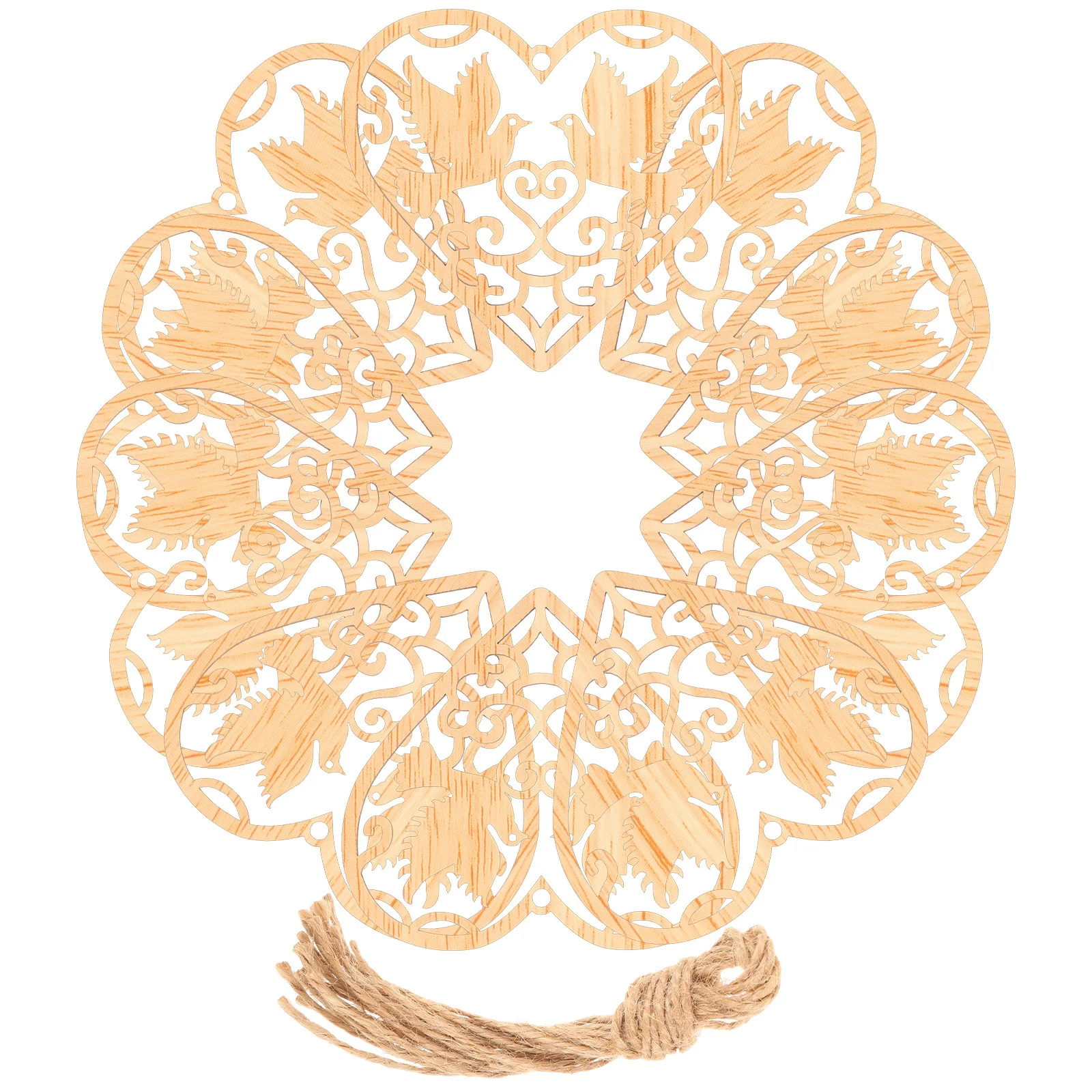 

10Pcs Lightweight Wooden Heart Pendants Perfect for Wedding Decorations Hanging Embellishments and Craft Projects