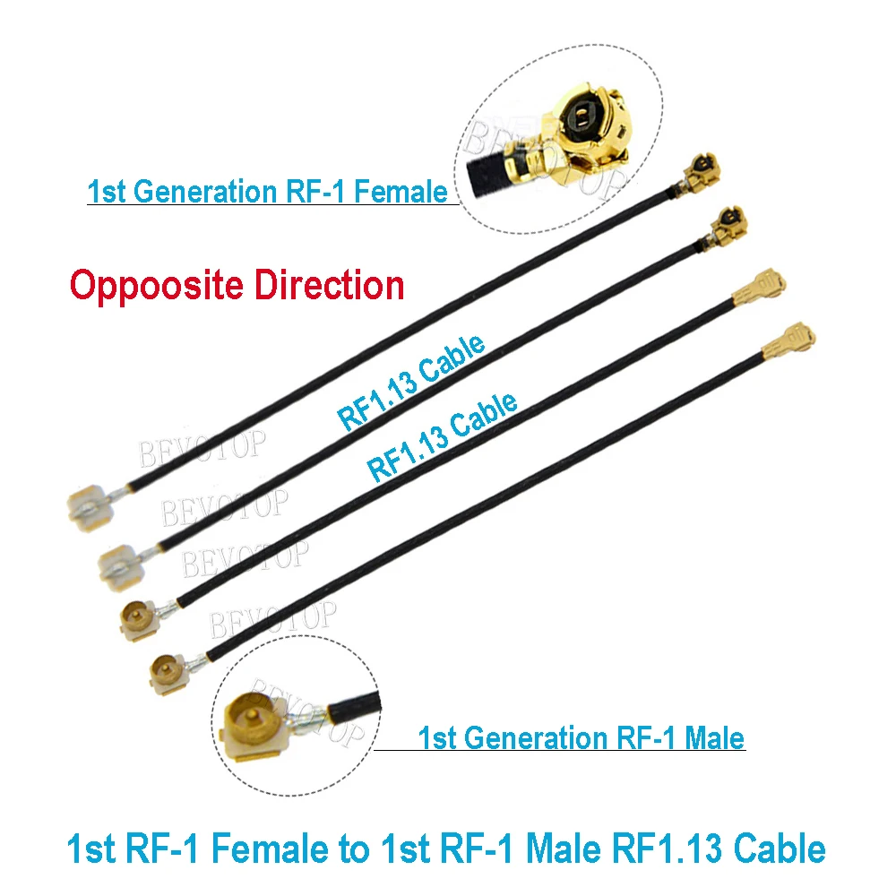 10PCS Cable U.fl IPX-1 Male Plug to IPX-1 Female Jack Pigtail RF1.13 Jumper WIFI 3G 4G Extensio Cable BEVOTOP