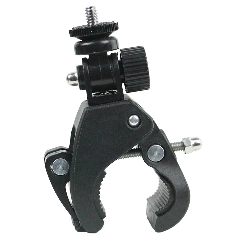 Universal 360 Degree Rotating 1/4 Camera DV Bike Bicycle Handlebar Clamp Bracket Tripod Mount Screw Clip For Sport Camera Go pro