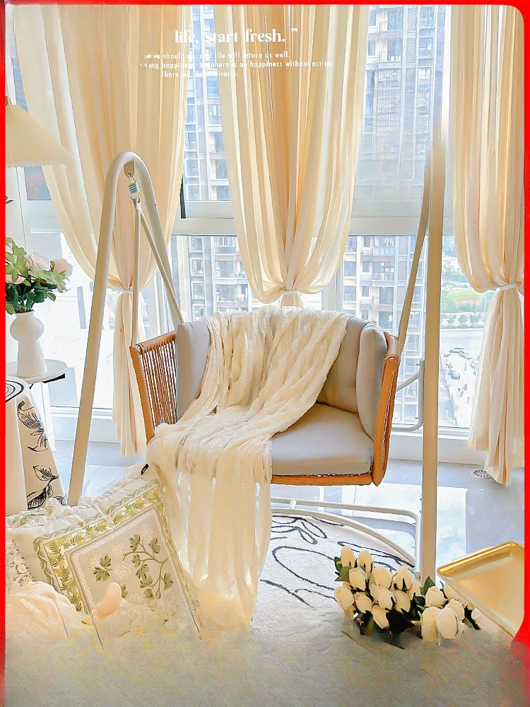 Swing Hanging Chair Girl Bedroom Rattan Living Room Cradle  Home Balcony Swing Indoor Swing Hanging Basket