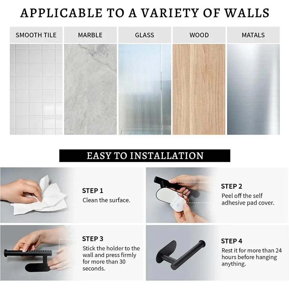 HookSticker Hooks Towel Stainless Steel Robe  Adhesive Wall Coat Key Pants Hangers Bathroom Kitchen Storage Accessories