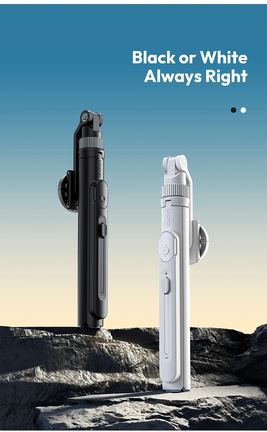 Ulanzi TT88 Overhead-Selfie-Stick 1,44 m mit MagSafe-Klemme, Fotografie-Stativ für Smartphone-Livestreaming und Vlogging mit Fernbedienung, Dual Cold Shoe, Fernbedienungslicht, Desktop-Aufnahme, Mantis-Halterung – Detail 13