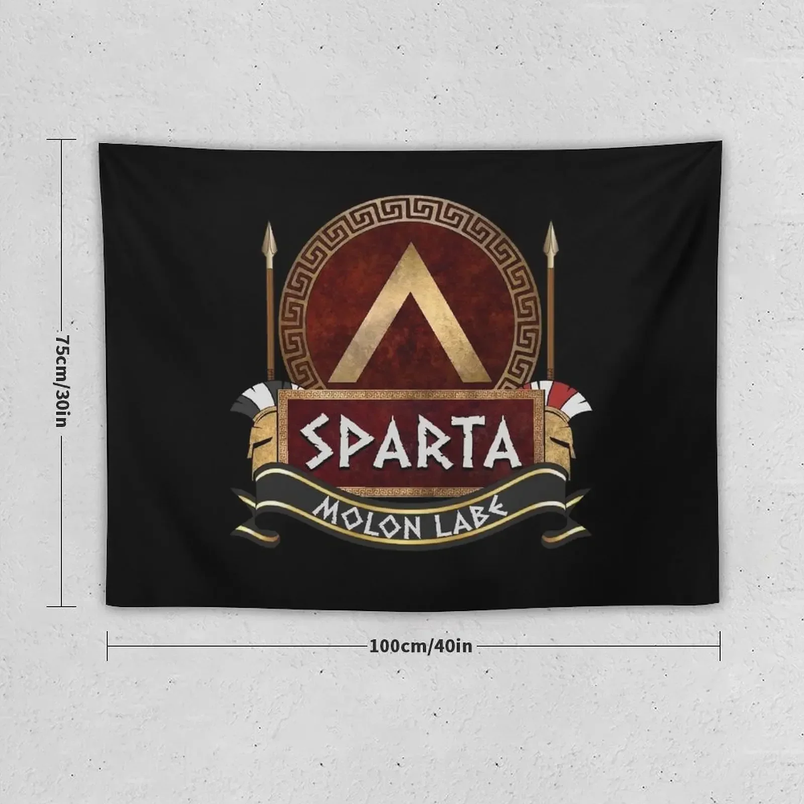 Spartan Lambda Ancient Lacedaemonian Symbol of Sparta Tapestry Wall Carpet Nordic Home Decor Tapestry