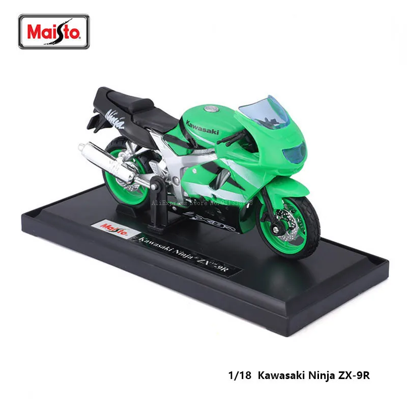 

Рандомная модель мотоцикла Maisto 1:18 Kawasaki Ninja из натурального сплава, игрушка из литья под статическим давлением, Коллекционная модель, подарок