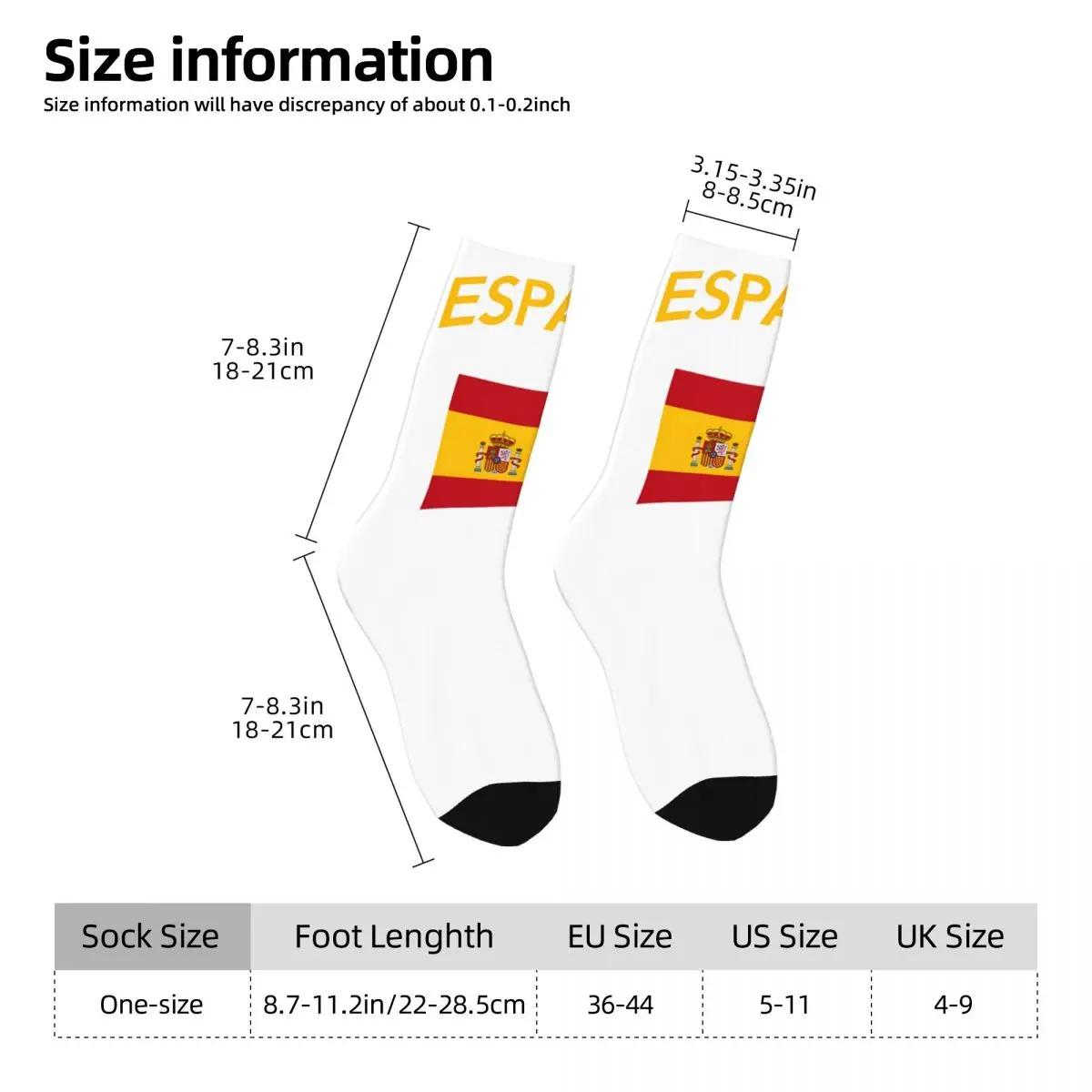 Seamless Pattern Crew Sock for Men, Crazy Compression, Vintage, Espanha, Espanhola, Europa, Novidade, 2022