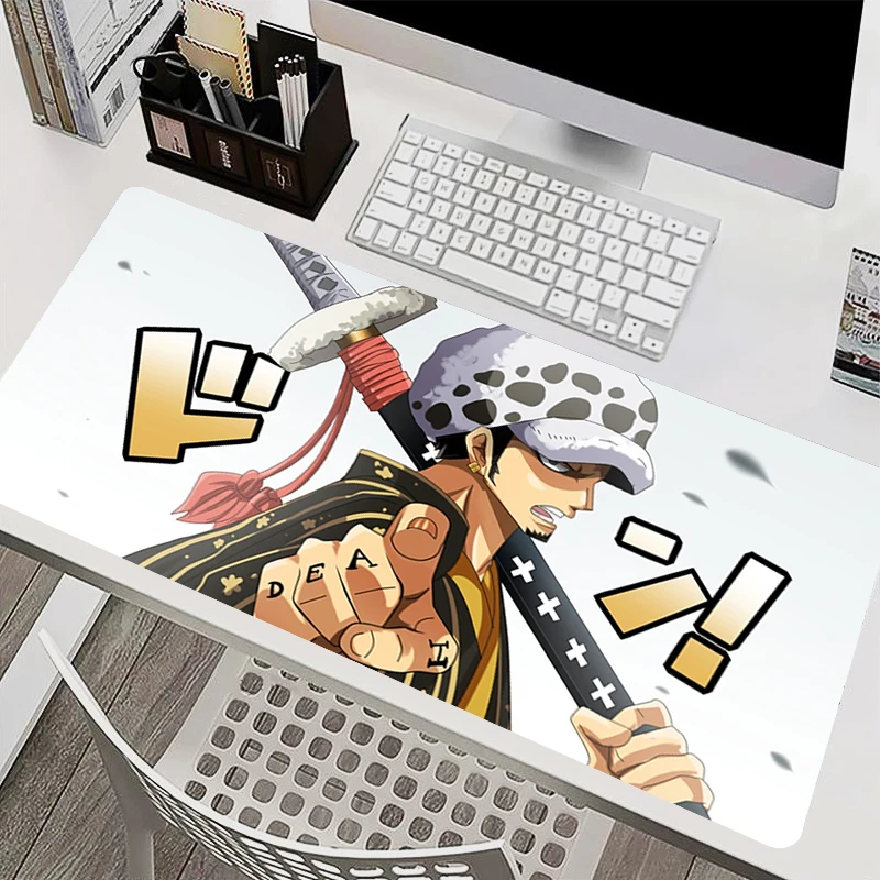 Tapis de souris pour ordinateur portable, armoire de bureau, clavier, PC, grand tapis de bureau, une pièce, Trafalgar Law HD, tapis de souris antidérapant en caoutchouc étendu