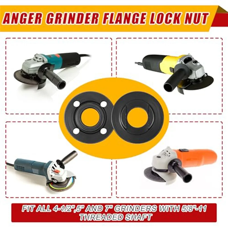 

JHD 25PCS Angle Nut Angle Grinder Wrench Kit 5/8 Inch -11 Flange Metal Lock Nut Wrench Compatible With Dewalt/