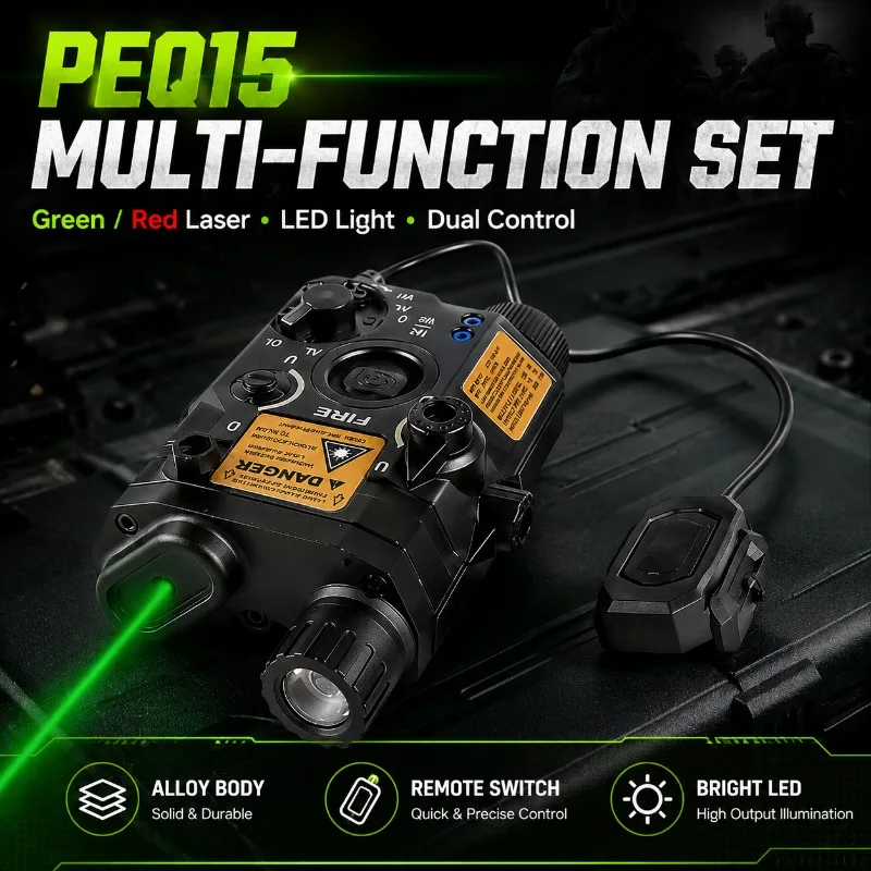 Alloy Red‑Green Beam Marker Locator, M300AM600C High‑bright Torch with Double Remote Control Wire Set