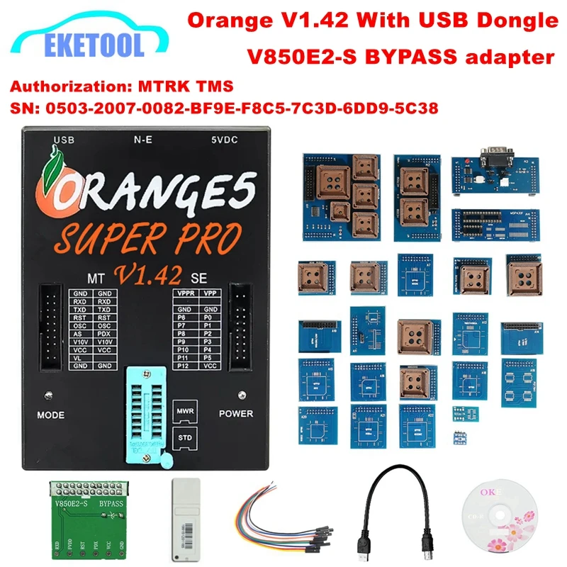 Nieuwe V1.42 MTRK TMS V850E2-S BYPASS Orange5 Volledige licenties Professionele volledige pakkethardware + verbeterde functie Meer licentie V1.38