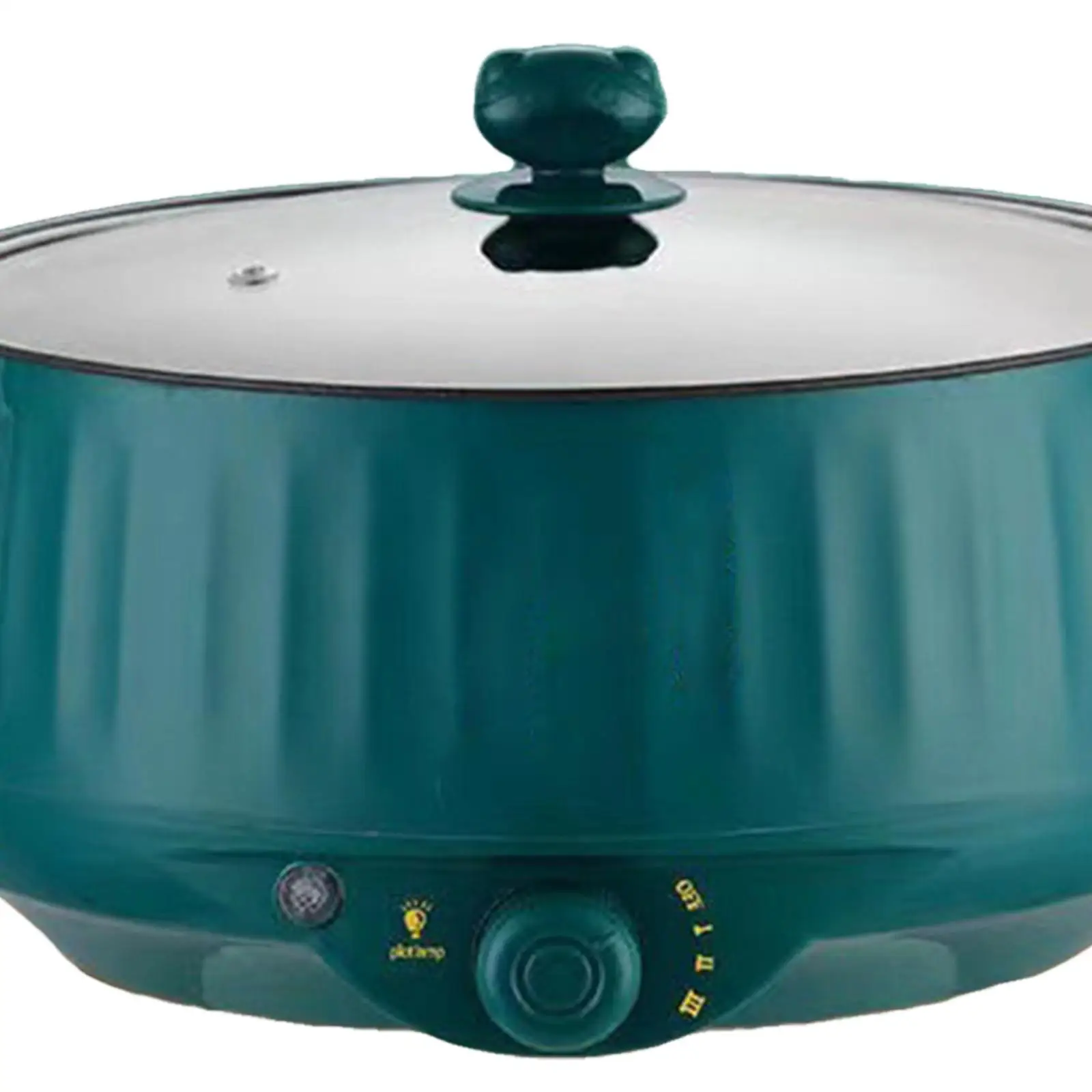 Electric Cooking Pot Nonstick 1.7L Stainless Steel Multifunctional 3 Gear Electric Skillet for Noodles Ramen Porridge Eggs