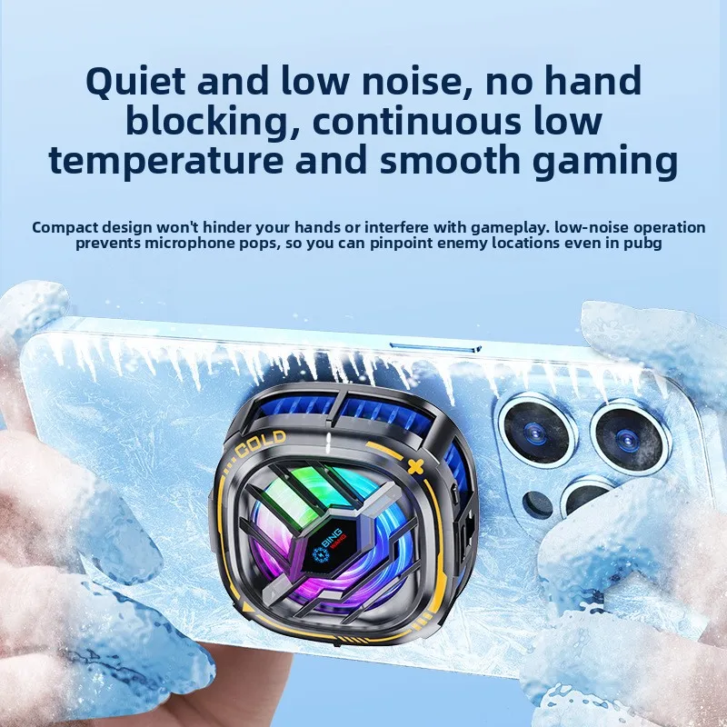 X76 عالية الطاقة التبريد أشباه الموصلات الهاتف المحمول برودة الجليد الباردة المبرد المغناطيسي ومشبك خلفي عرض درجة الحرارة #4