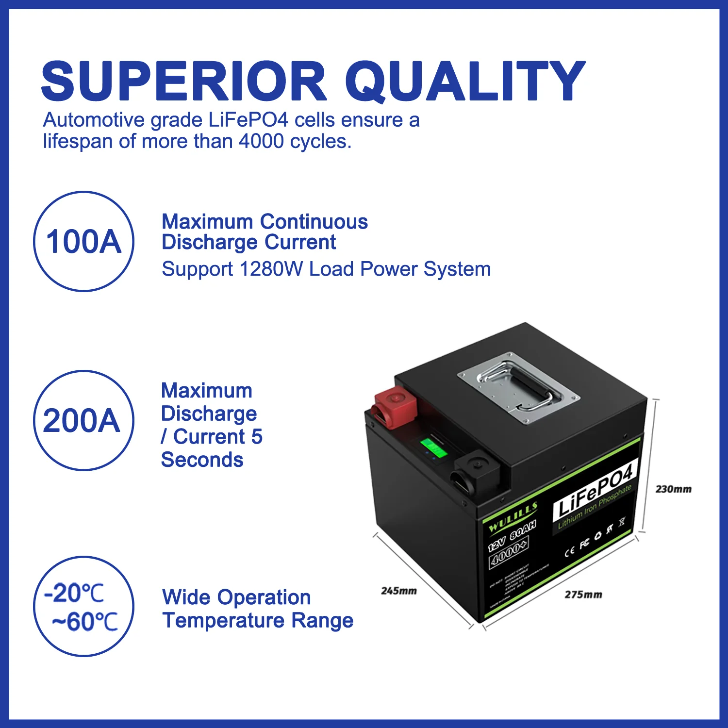 New 12V 12Ah 20Ah 50Ah 100Ah lifepo4 Battery Charger Deep Cycle Battery Pack For Kid Scooters with Built-in BMS No Tax