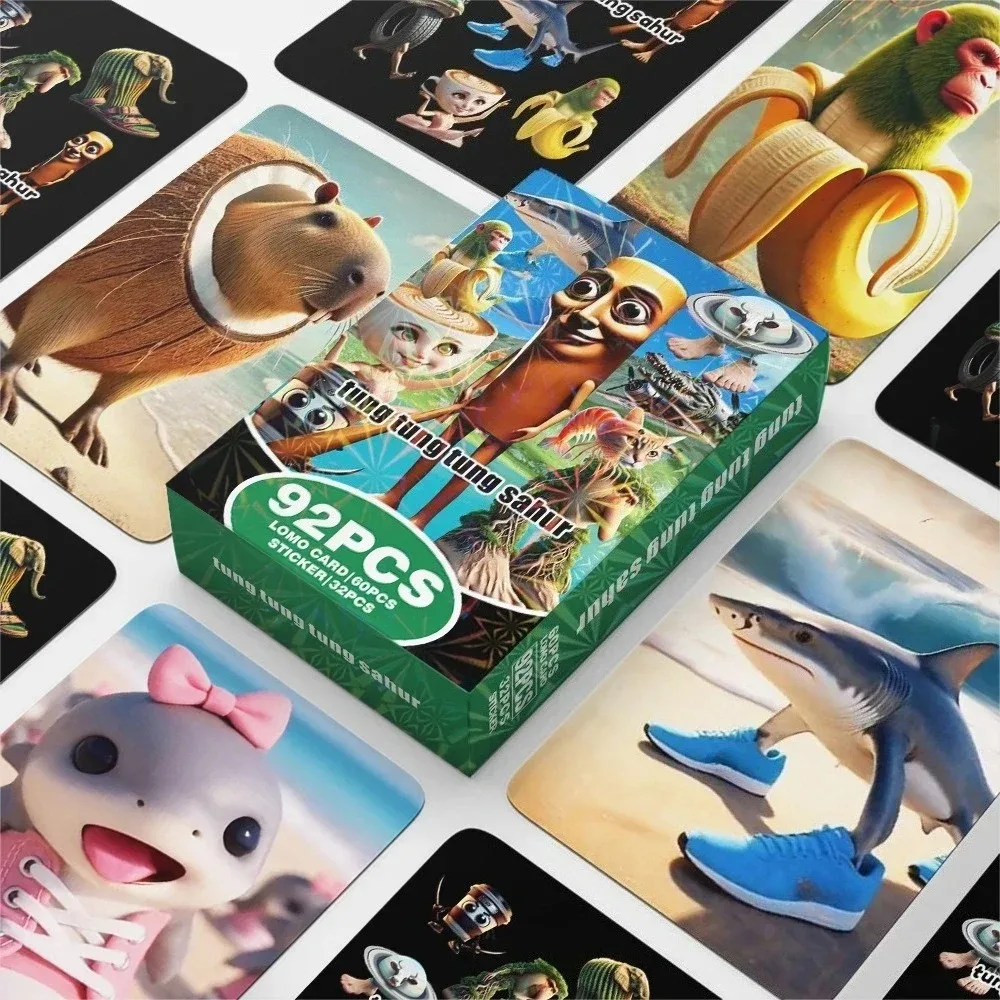2025Tralalero Tralala Cartoon Cards Tungtung Sahur Brainrot Game Card Party Cosplay Classic Toys New Collect Photos Gift/