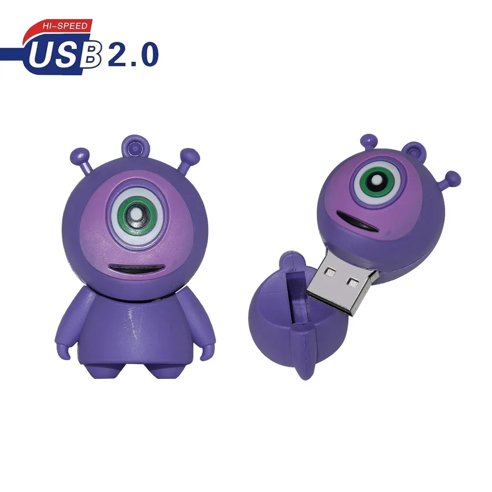 Cartoon Skull Pen Drive 64GB 128GB Funny USB2.0 Flash Drive 32GB Pendrive 16GB Cool Memory Stick 8GB 4GB Creative Gifts For Kids