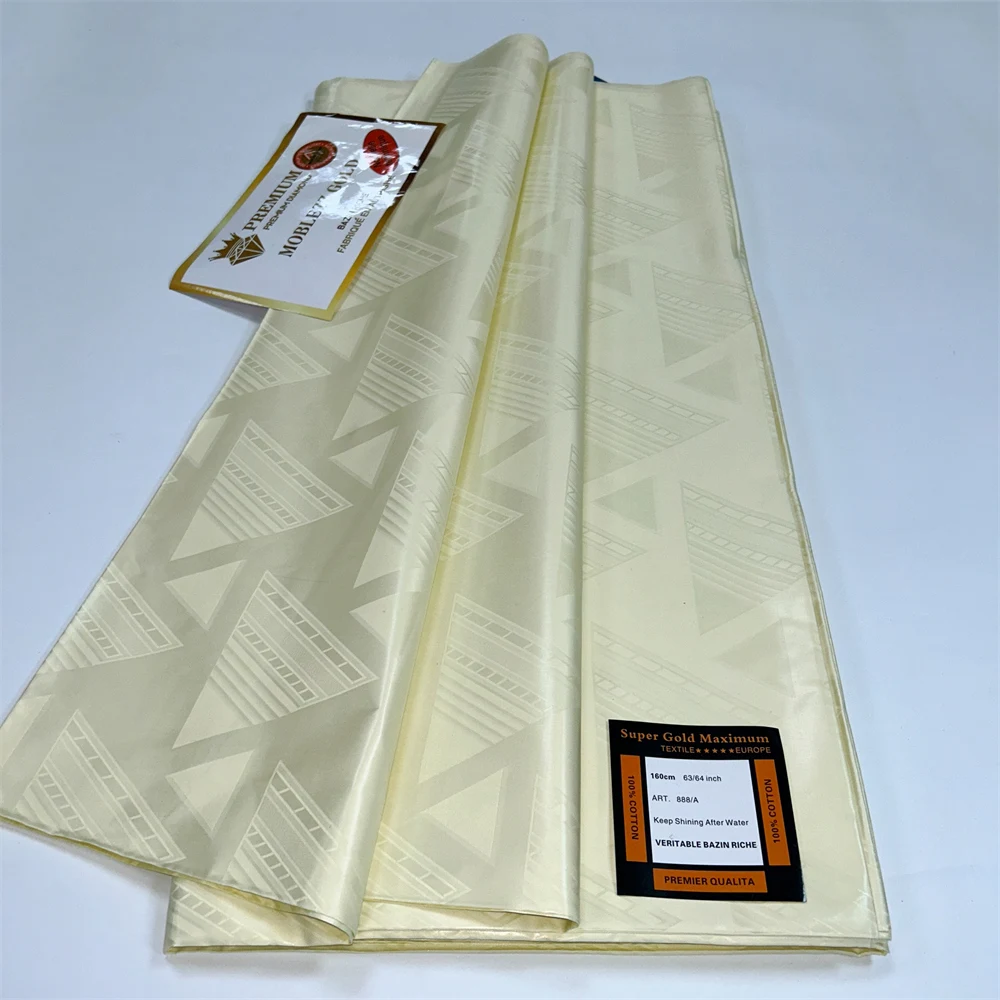 2025 대야 리치 겟처 기니 브로케이드 소재, 100% 코튼 대야, 리치 티슈 레이스, 5 야드, 빛나는 오스트리아 품질 유지