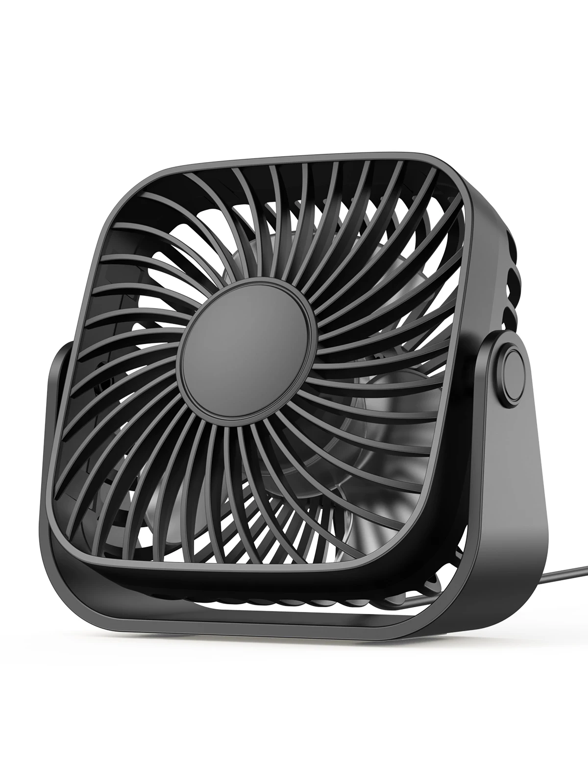 TOPK 4-Zoll-USB-Mini-Ventilator für Camping, 3 Geschwindigkeiten, leiser persönlicher Tischventilator, 360° ° Verstellbare Standventilatoren für Zimmer und Zuhause