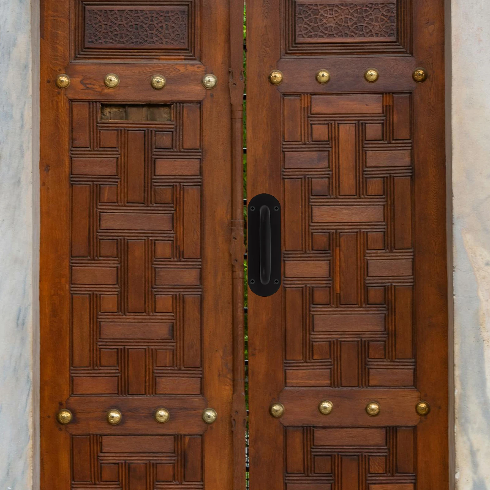 

Heavy Duty Stainless Steel Oval Pull Plate Barn Handle For Kitchen Cabinet Commercial Fire Door Shed Durable Push Pull Plate