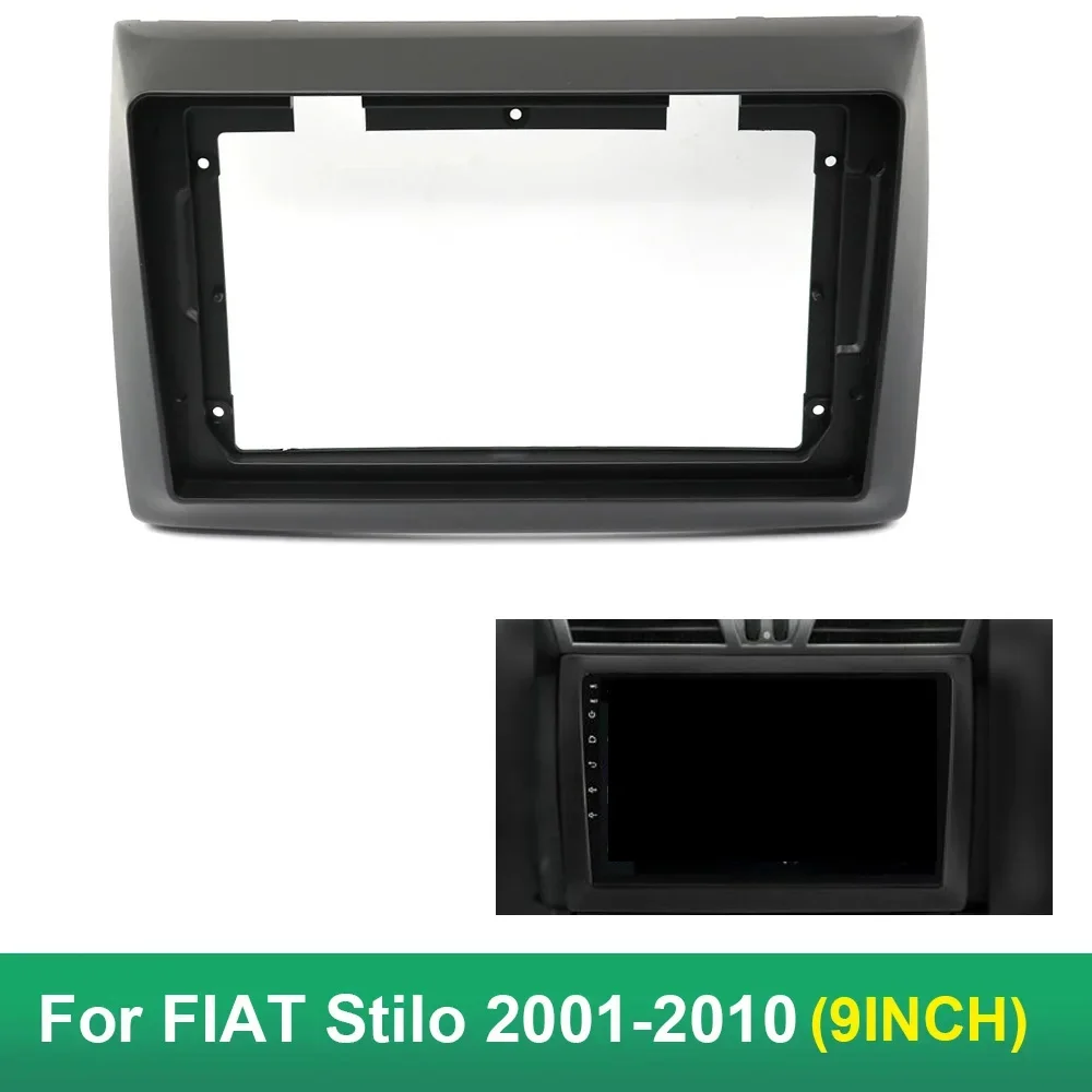 9 Inch Car DVD Frame Audio Dashboard Trim Kit Panel Radio Large Screen Car Multimedia Player For FIAT Stilo 2010 Dash Mount Kit