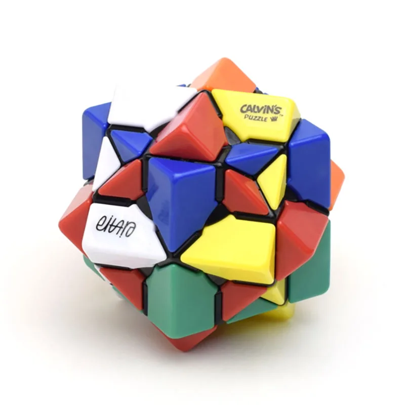 Calvin's Puzzle Cube Puzzle TriCube Turn Solid Color Free Sticker Eitan's TriCube High Difficulty Shapes Puzzles Speed Cube