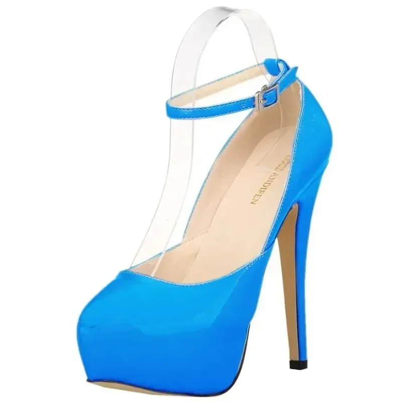 

Women Sandals Pumps Sexy 14cm Extremely Thin High Heels Platform Peep Toe Stiletto Party Nighclub Wedding Shoes Large Size 44