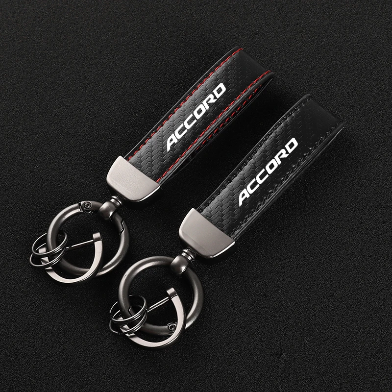 

Leather car keychain Horseshoe Buckle Jewelry for Honda Accord 10 9 8 7 2003 -- 2011 Car accessories