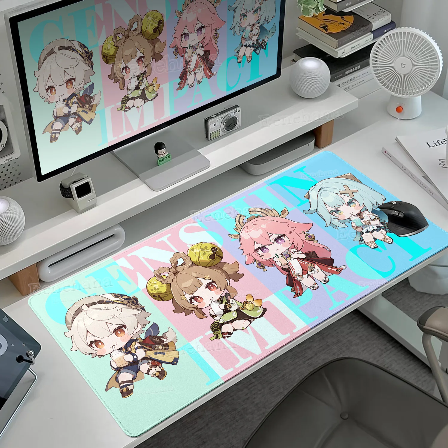 

Genshin Impact Mouse Pad Kawaii Large Office Game Keyboard Expansion Pad Table XXL Gaming Pc Setup Gaming Decoration Accessories