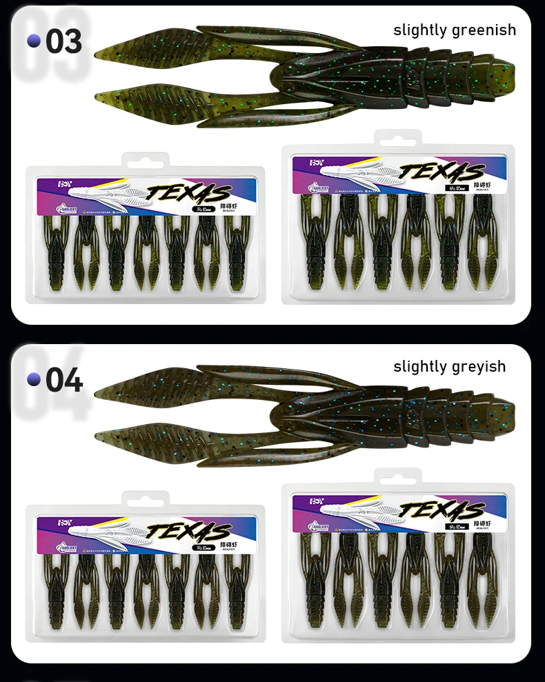 Kingdom IRON FIST Texas Weicher Angelköder 85mm/105mm Sinkender Knoblauchduft-Angelköder Flexible Krallen Bass-Jig Trailer Wurmköder – Detail 8
