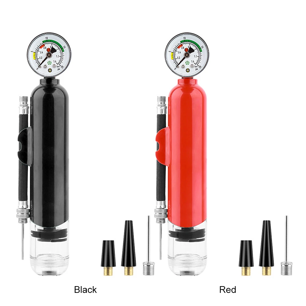 مضخة دراجة محمولة 20 رطل لكل بوصة مربعة مع مقياس الضغط منفاخ إطارات دراجة نارية ضد الغبار مضخة إطار دراجة لدراجة الطريق الجبلية