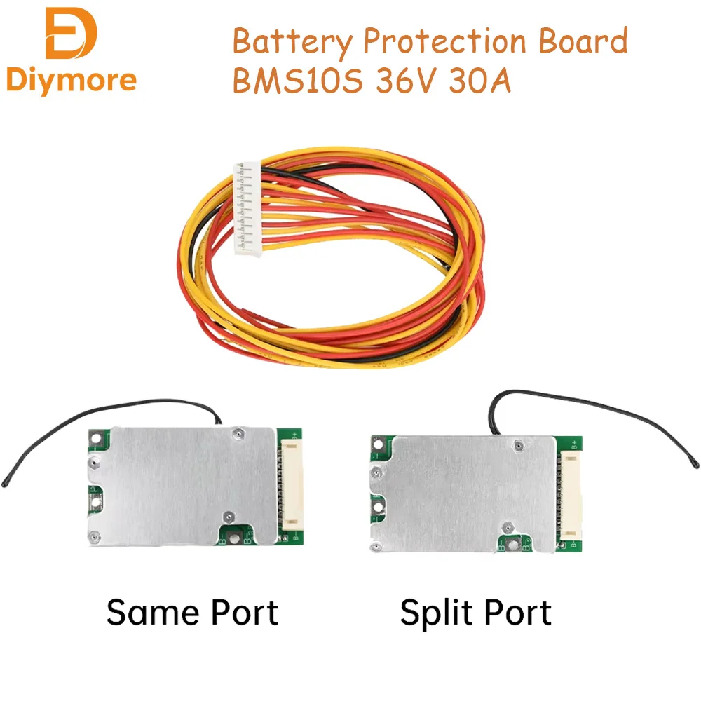 10S 36V 30A Same Port/Separate mouth Split Port With Balanced Lithium Battery Electric Vehicle Battery Protection Board BMS