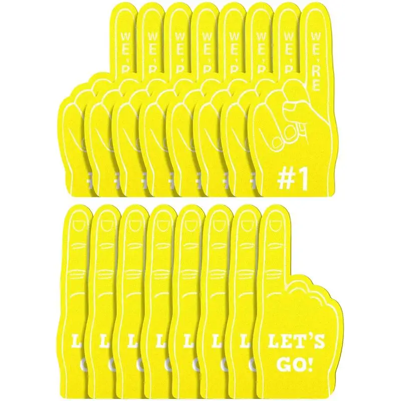 

Foam Fan Finger 16 Pcs Universal Size Foam Finger Sports Fan Foam Finger Cheer For Sports Teams With We'Re Number 1 Words For