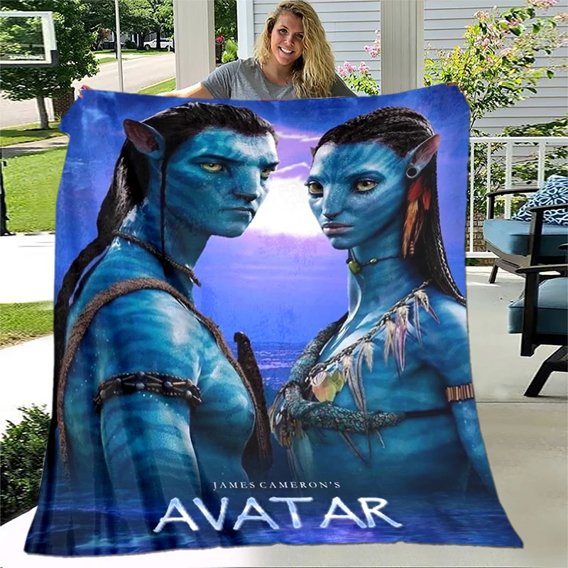 Avatar Movie Printed Soft Warm Blanket for Living Room Bedroom Bed Sofa Couch Office Gifts Flannel Throw Blankets