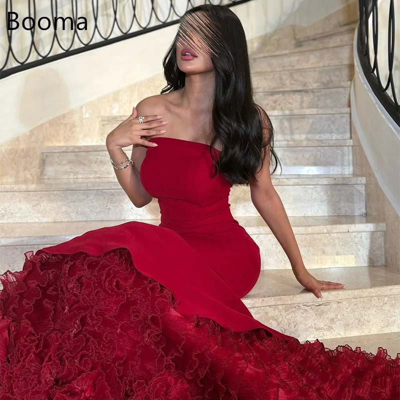 

Booma Elegant Pleats Long Evening Dresses Formal Party Gowns for Women Sleeveless Saudi Arabic Prom Gown Dubai Customize