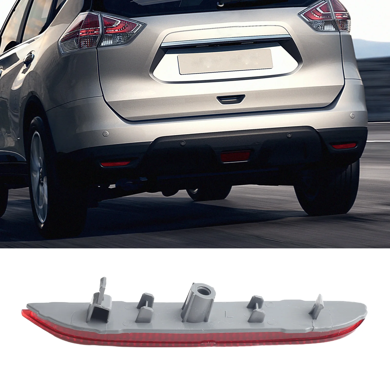 

Left Rear Bumper Brake Lamps Reflector For Nissan For X-trail For Rogue 14-2016 Quick Installation Practical Anti-Corrosion