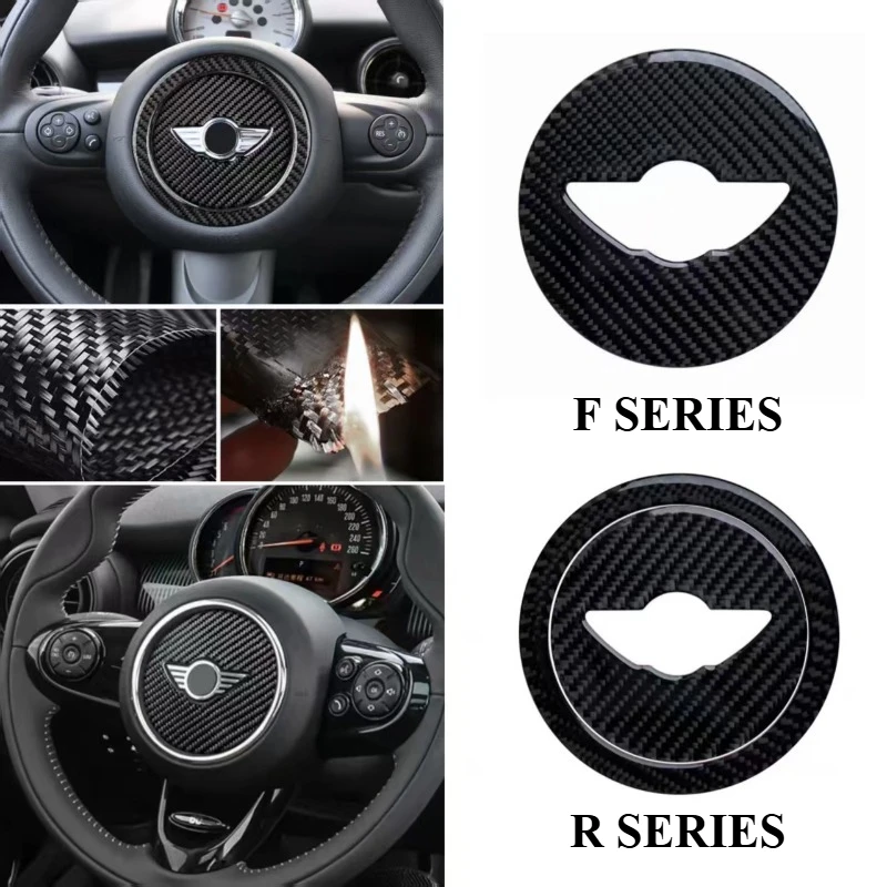 

For BMW Mini Cooper F54 F53 F55 F56 R60 R57 R58 R55 R56 Steering Wheel Carbon Fiber Sticker Decor Decal Car Accessories