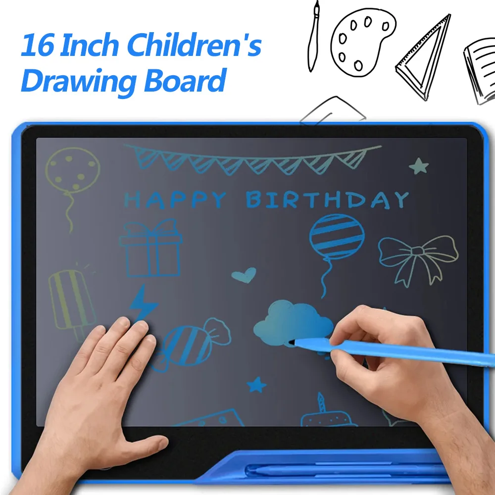 10/16Inch LCD Children\'s Drawing Tablet Toys For Girls Boys Electronic Doodle Writing Tablet Charging Handwriting Pad Gift