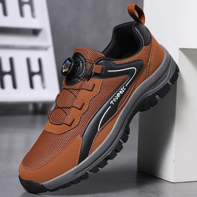 ELUVA Men Hiking Shoes Non-Slip Wear Resistant Outdoor Climbing Walking Shoes for Man Comfort Breathable Outdoor Sneakers Men
