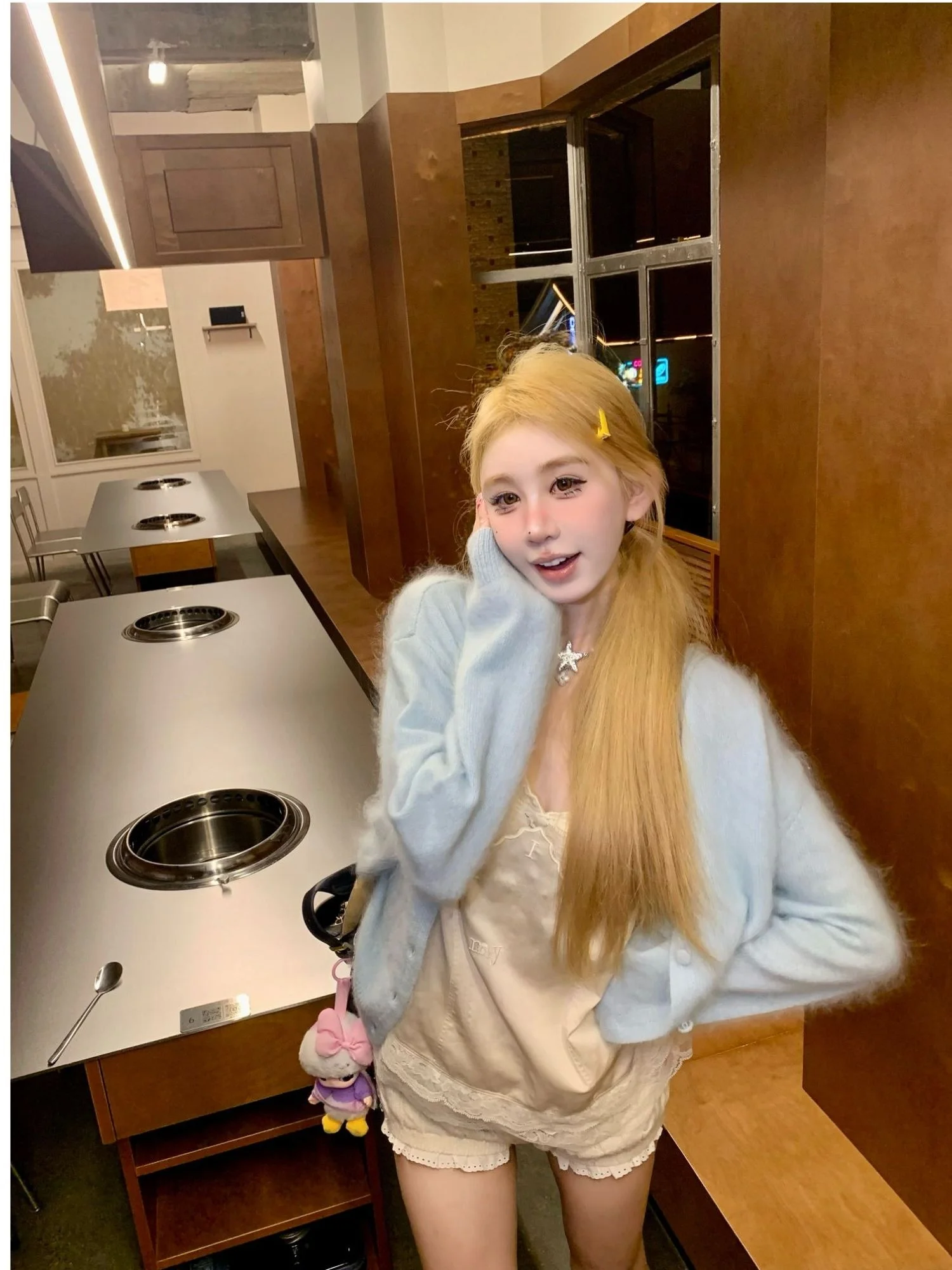 

Tee Goood Cloud round Ne Open Cardigan Fce Women's Knitted Sweater Long Sve Breathable Comfortable Polyester Fiber