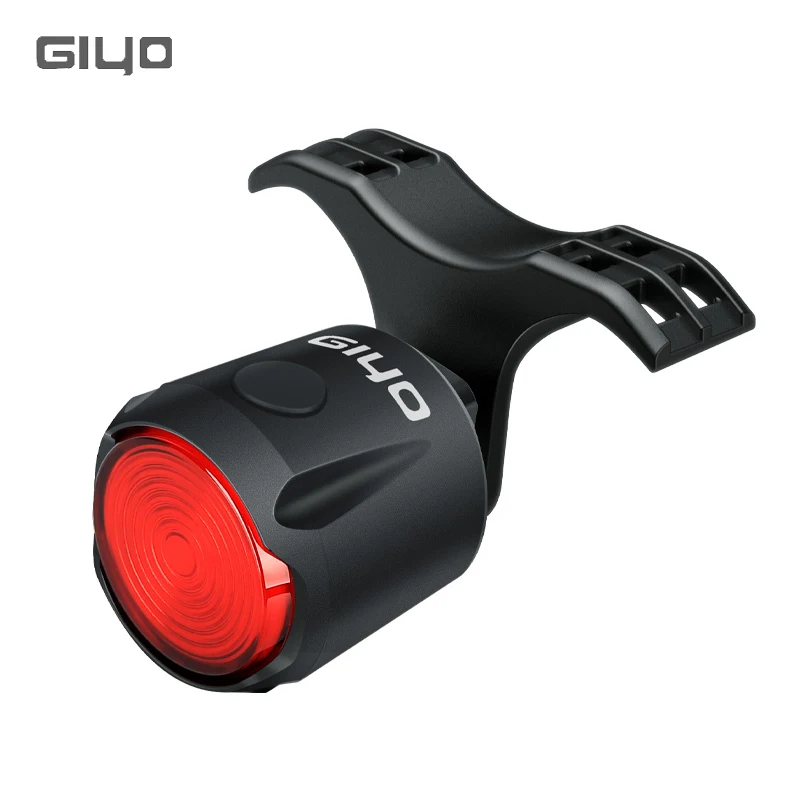 GIYO Smart Tail Light Bicycle Brake Warning Light Ultra Bright Lens Rear Light USB Charge IP66 Waterproof LED Night Warning Lamp