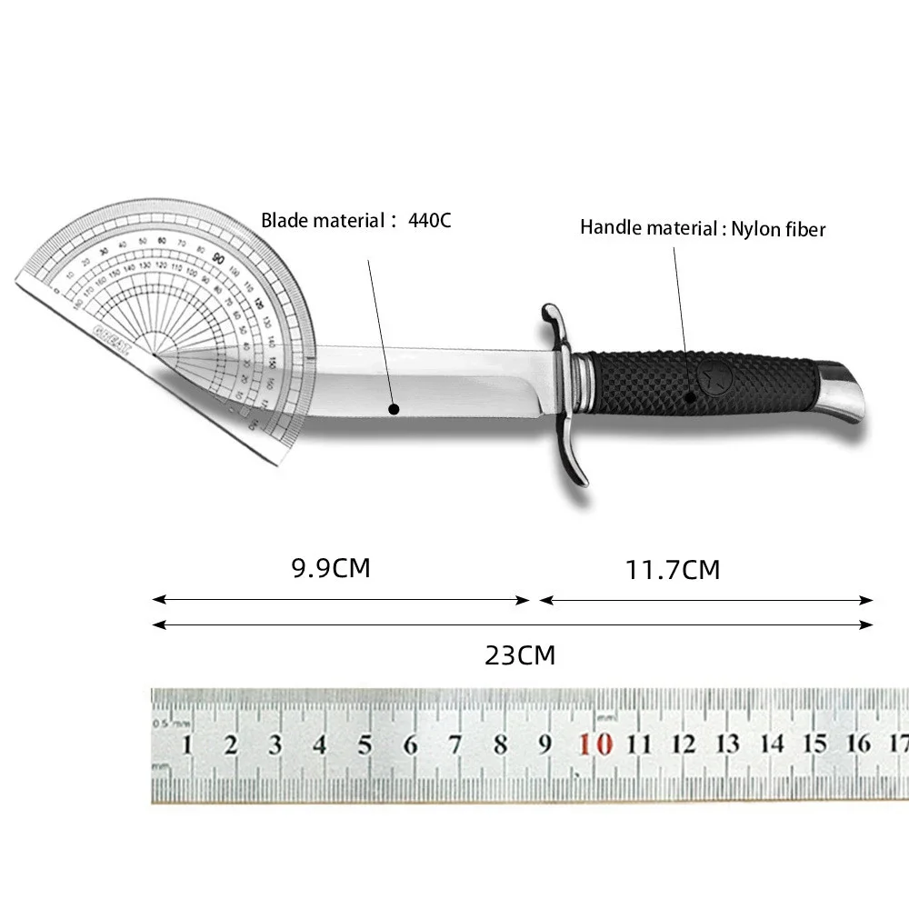 Tactical Mirror Blade NKVD FINKA Hunting Knife Outdoor Self Defense Military Survival Fixed Blade Knives with Sheath