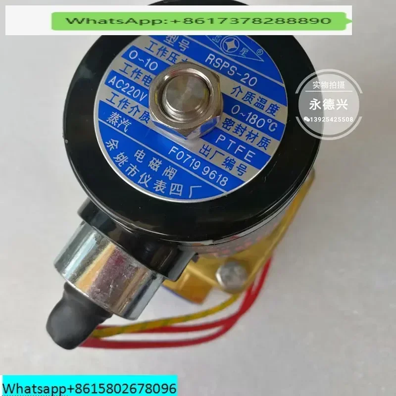 Instrument four factory round star brand RSPS series steam internal thread brass stainless steel solenoid valve DN15